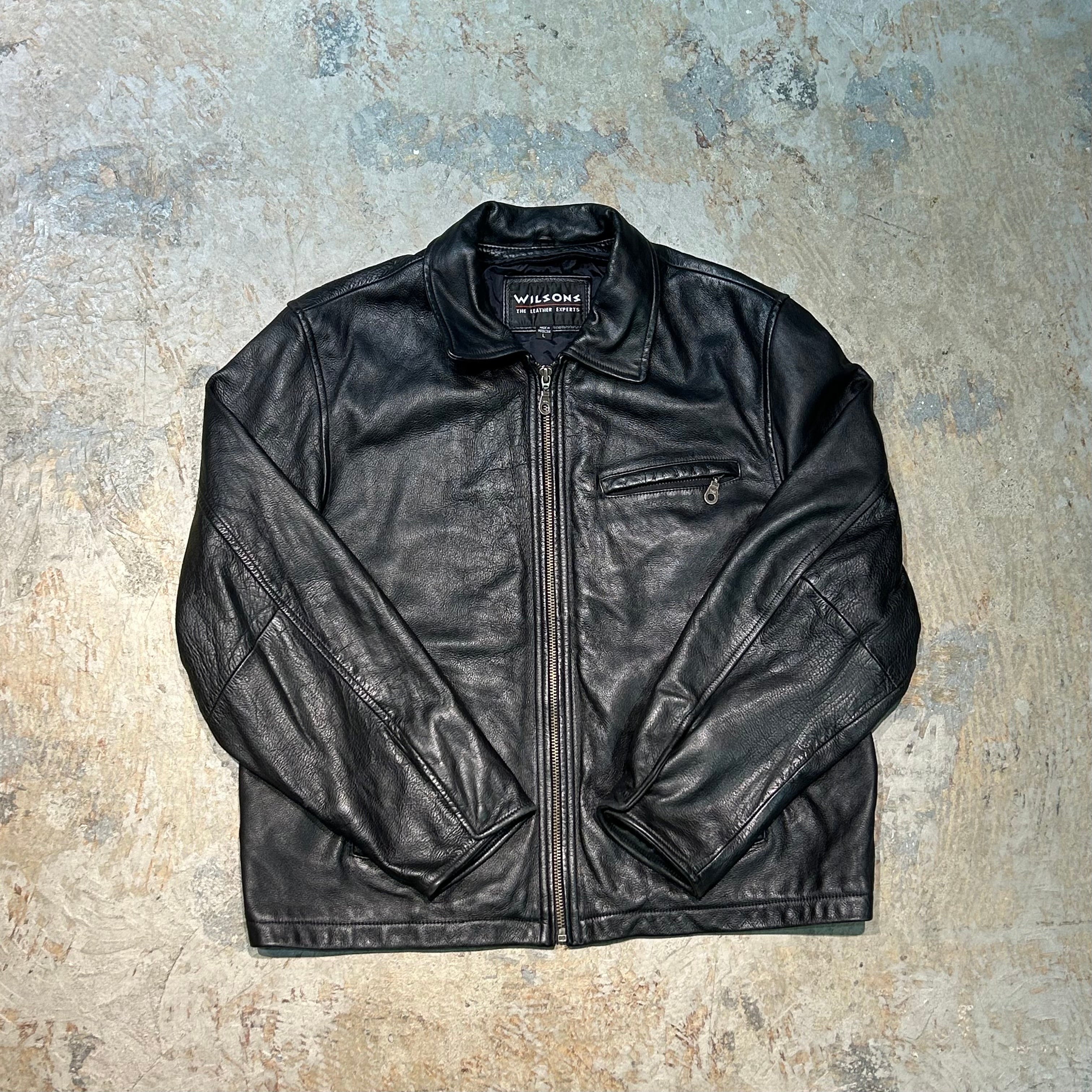 古着 WILSONS LEATHER/ ウィルソンズレザー/ ジップアップレザー
