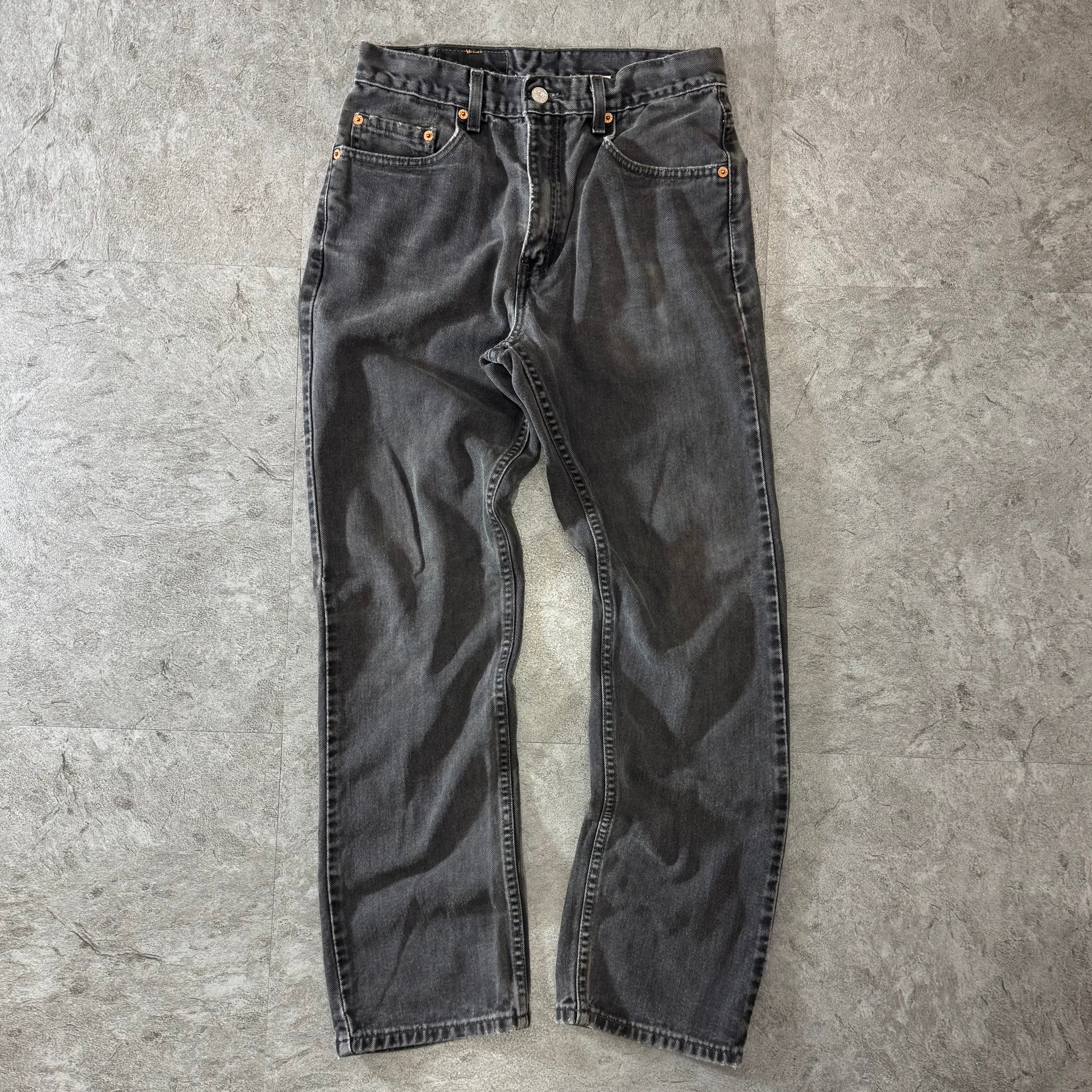 古着 Levi's リーバイス 505 ブラックデニムパンツ 実寸サイズ29×29