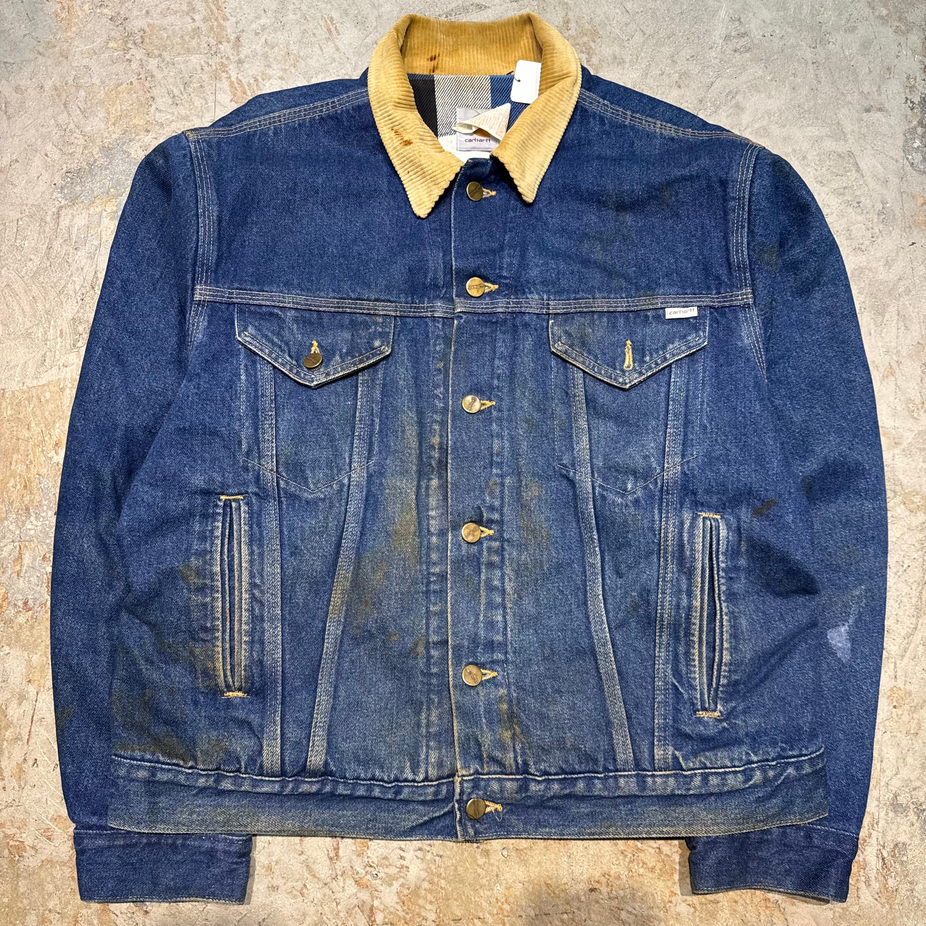 古着 USA製 98's carhartt/カーハート/デニムジャケット/Gジャン/襟