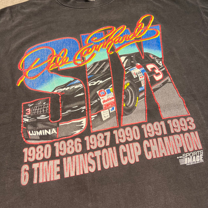 古着 USA製 94's デイル･アーンハート  / #6 / ウィンストン杯 優勝 / レーシング / ヴィンテージ シングルステッチ プリントTシャツ/サイズXL