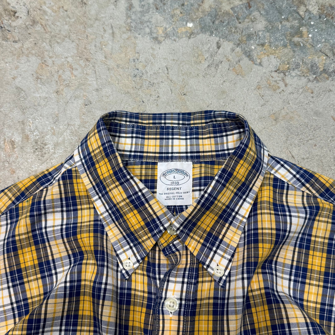 古着 BROOKS BROTHERS/ ブルックス ブラザーズ/ ボタンダウン長袖シャツ/ チェック柄/ サイズL