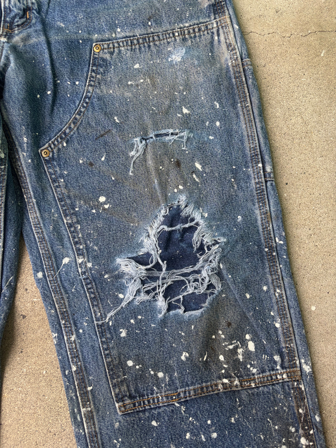 Carhartt Distressed Double Knee Denim Pants W34 L32