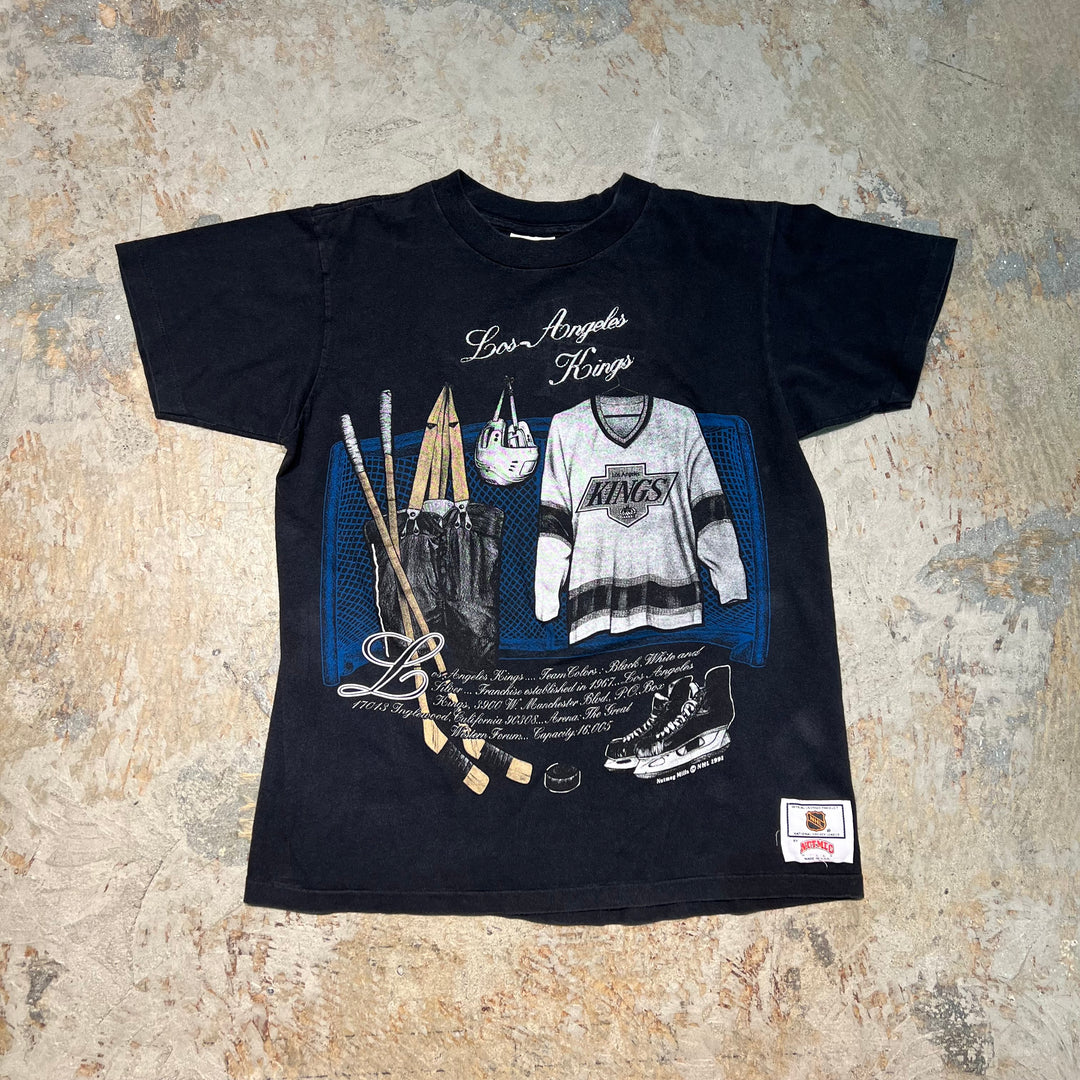 古着 USA製 91's NHL/ ロサンゼルス･キングス / アイスホッケー / ヴィンテージ シングルステッチ プリントTシャツ/サイズM