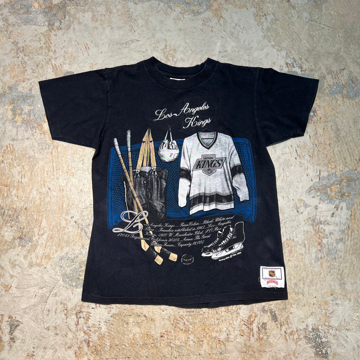 古着 USA製 91's NHL/ ロサンゼルス･キングス / アイスホッケー / ヴィンテージ シングルステッチ プリントTシャツ/サイズM