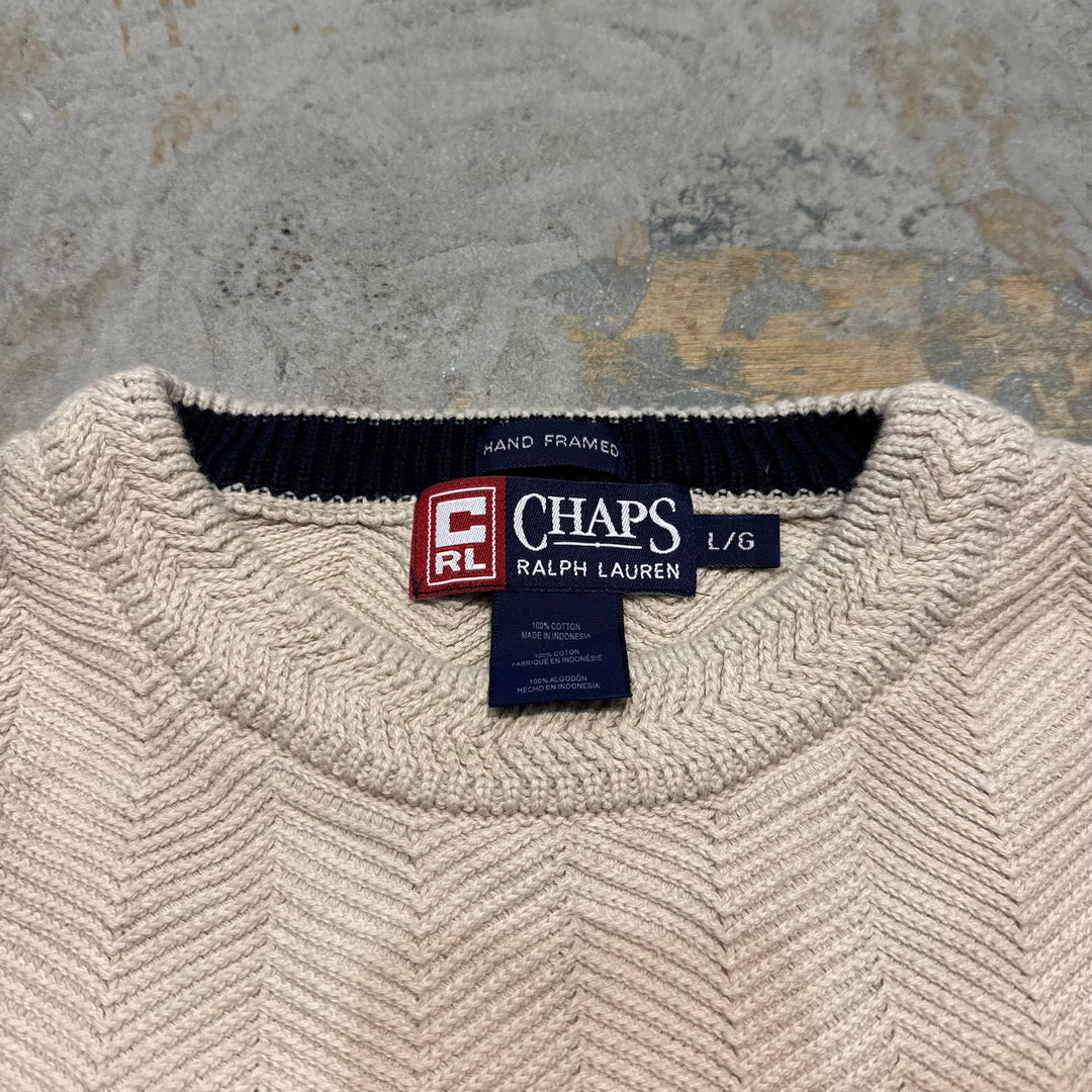 古着 CHAPS/ チャップス/ クルーネックニットセーター/ サイズL