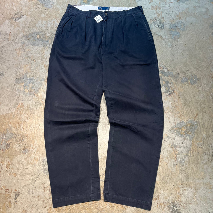 古着 90's〜 Ralph Lauren/ラルフローレン/ ツータックチノパンツ/ 実寸サイズ37×33