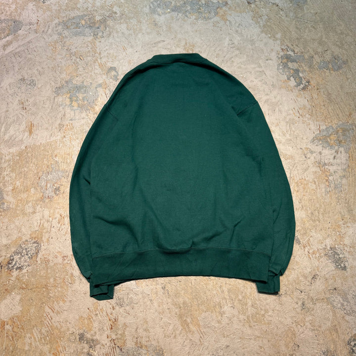 古着 USA製 80's〜 RUSSELL ATHLETIC/ ラッセルアスレチック/ ブランククルーネックスウェット/ 無地/ 前Vガゼット/ サイズL