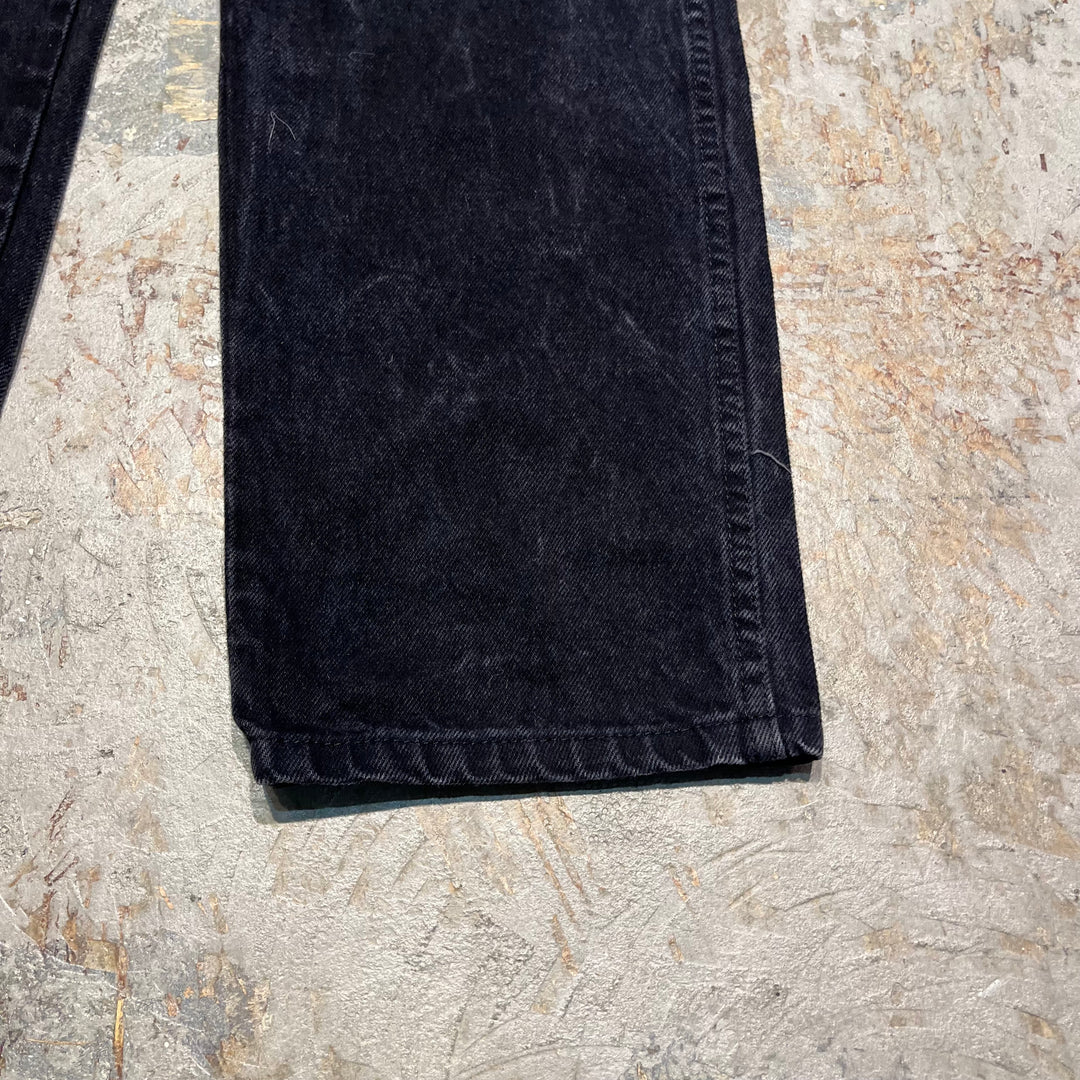 #4201 古着 RUSTLER/ラスラー/Black Denim Pants/ブラックデニムパンツ/ストレートパンツ/サイズ33×30