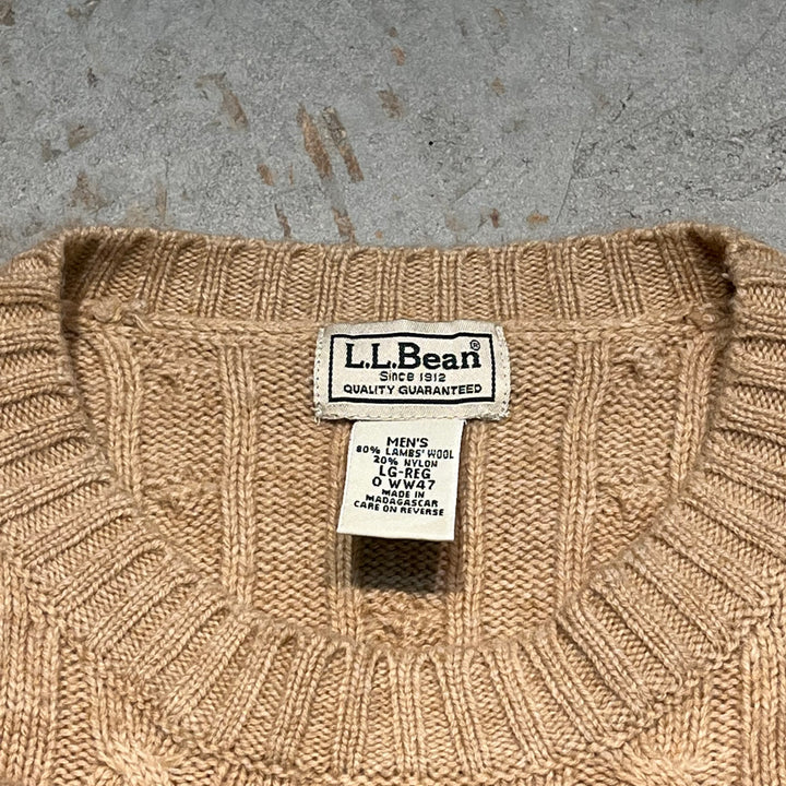 #3376 L.L.Bean/エルエルビーン/Crew neck cotton knit/クルーネックコットンニット/サイズL