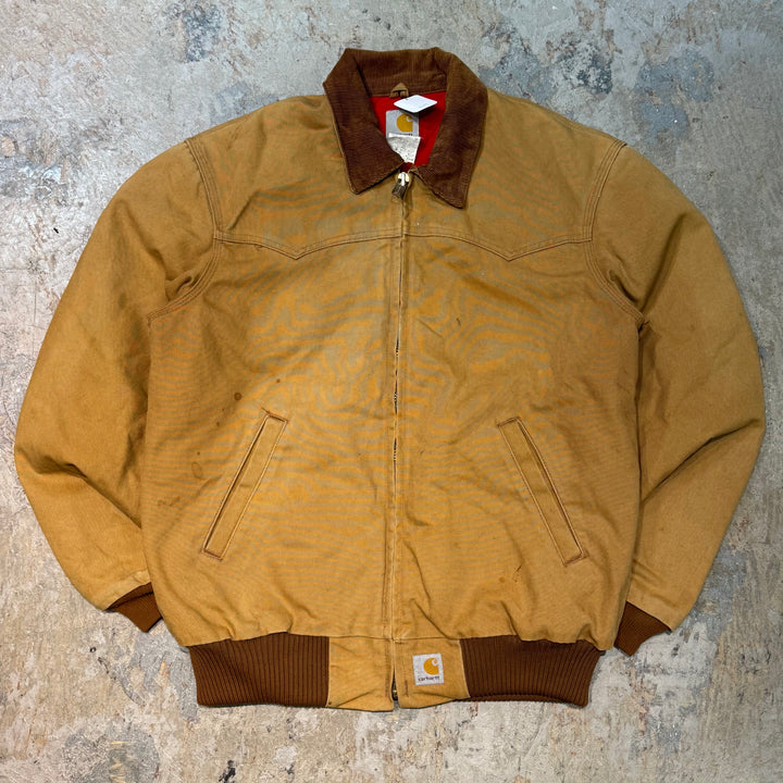 古着 Carhartt/ カーハート/ サンタフェジャケット/ ダック地/ 裏地キルティング/ 襟コーデュロイ/ サイズL相当