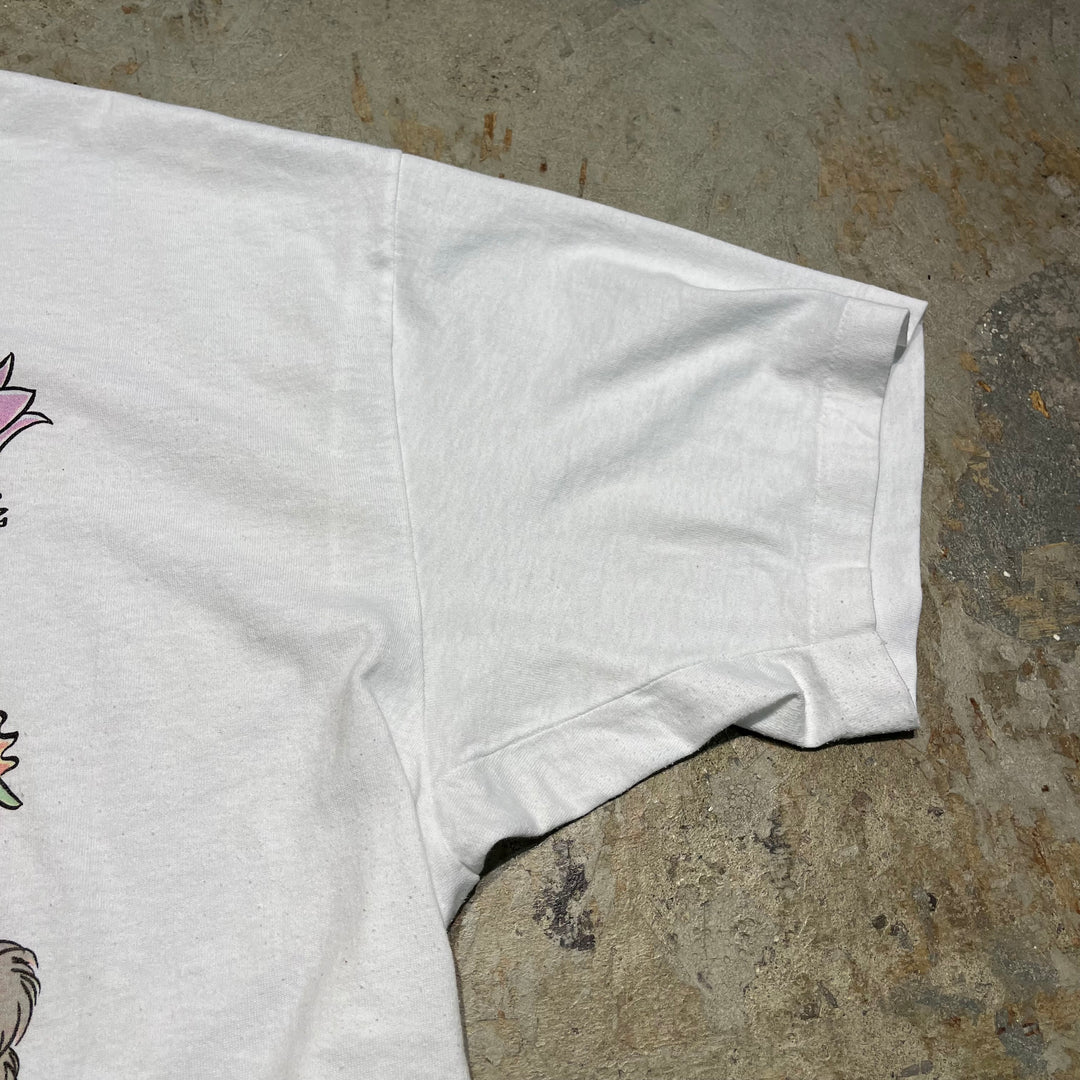 #4801 80's 古着 Hanes ヘインズ/アニマルプリント/ヴィンテージ シングルステッチ Tシャツ/サイズXXL