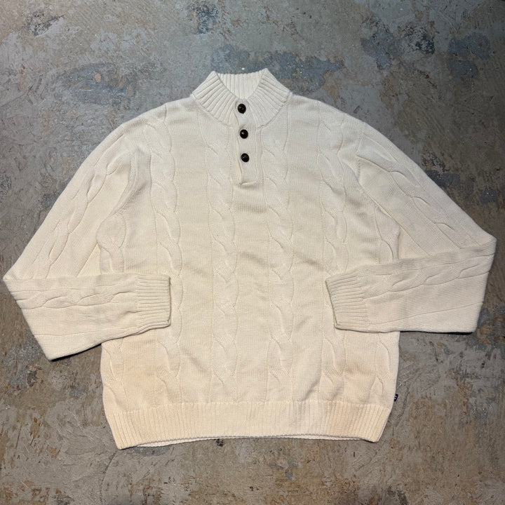 古着 CHAPS/ チャップス/ ハーフボタンニットセーター/ サイズXL相当
