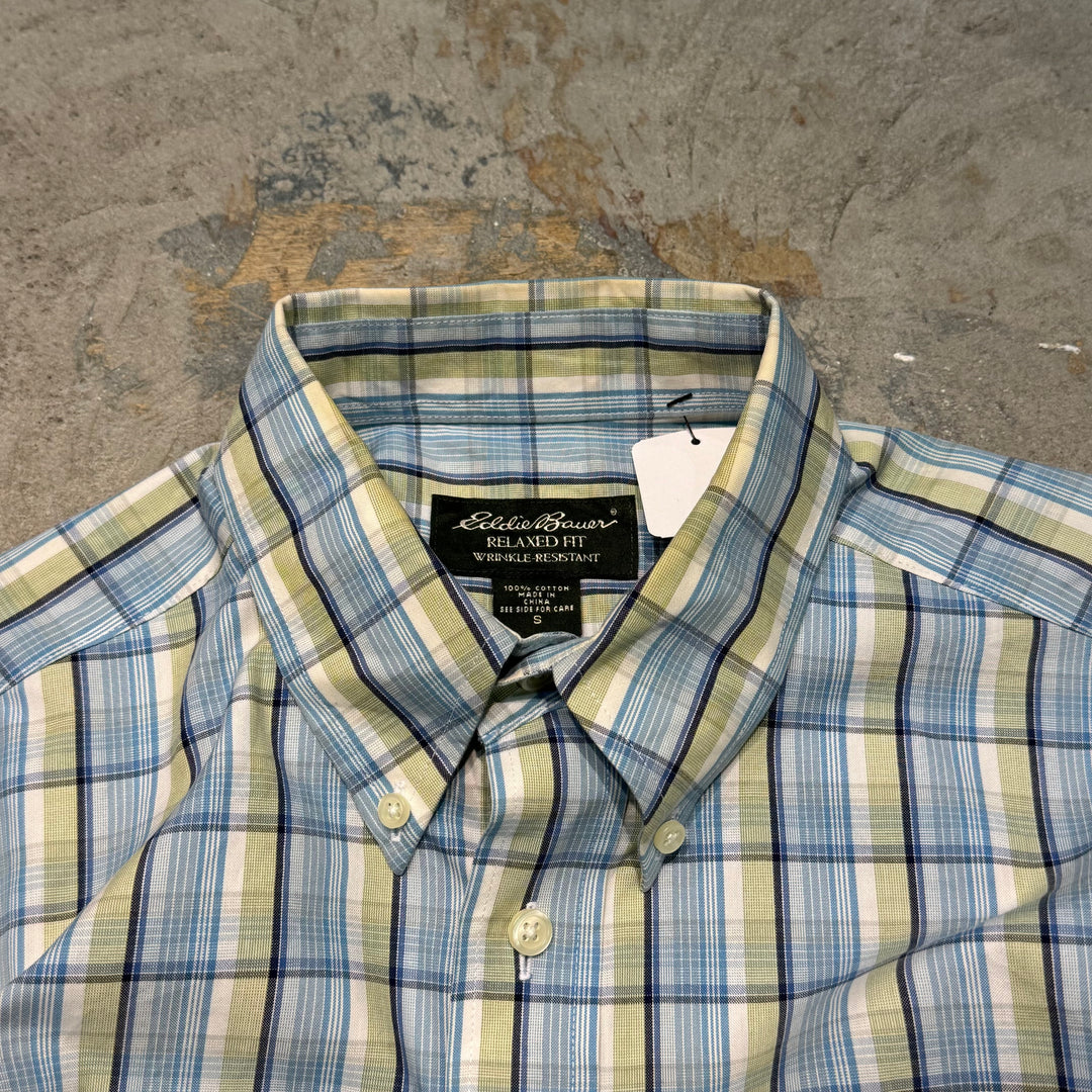 古着 Eddie Bauer/ エディー･バウアー/  ボタンダウン長袖シャツ/ チェック柄/ サイズS