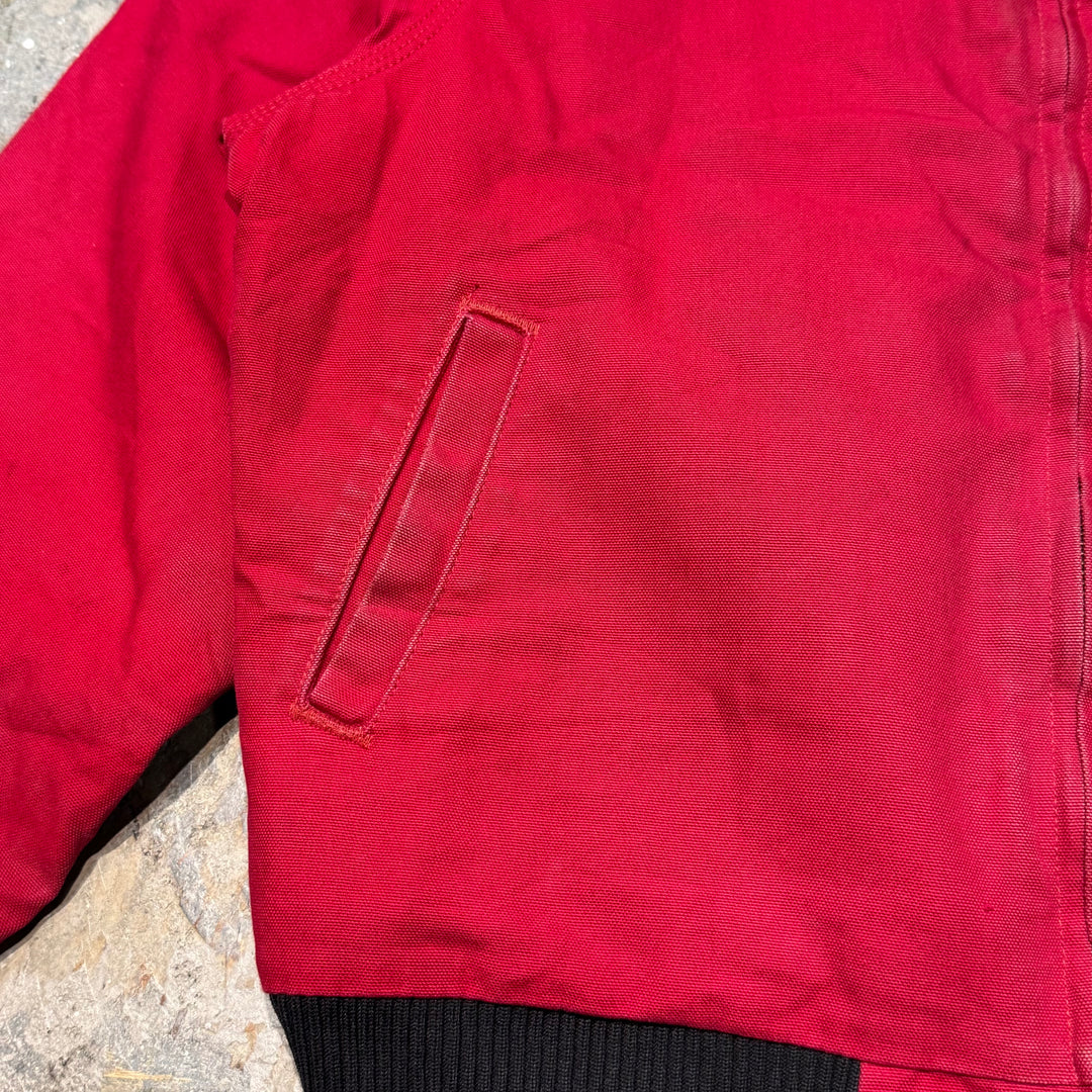 古着 Carhartt/ カーハート/ サンタフェジャケット/ ダック地/ 裏地キルティング/ 企業ロゴ/ 襟コーデュロイ/ サイズXL