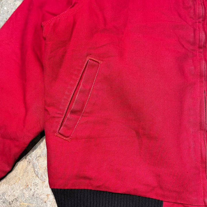 古着 Carhartt/ カーハート/ サンタフェジャケット/ ダック地/ 裏地キルティング/ 企業ロゴ/ 襟コーデュロイ/ サイズXL