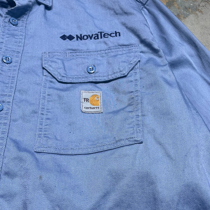 #4374 古着 Carhartt/カーハート/Long Sleeve Button Down Work Shirt/長袖ボタンダウンワーク/サイズL