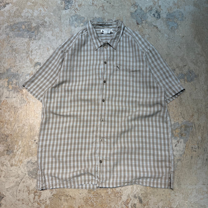 古着 Columbia/ コロンビア/ 半袖シャツ/ チェック柄/ サイズL