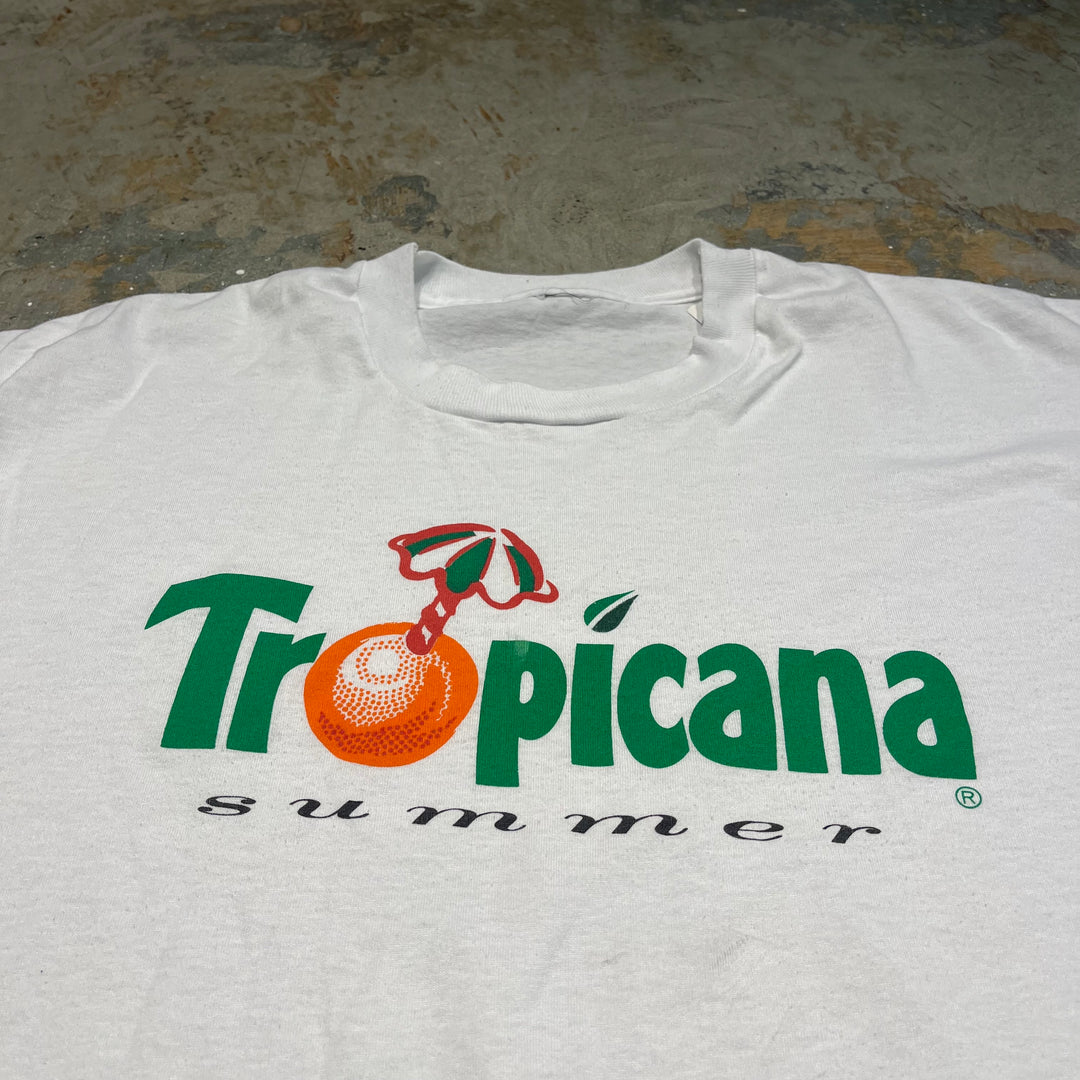 古着 USA製 90's TOROPICANA/トロピカーナ / 企業 / ヴィンテージ シングルステッチ プリントTシャツ/サイズXL-XXL相当