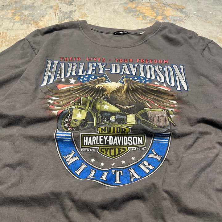 古着 Harley-Davidson/ハーレー ダビッドソン / MILITARY / OVERSEAS TOUR / プリントTシャツ / サイズXL相当