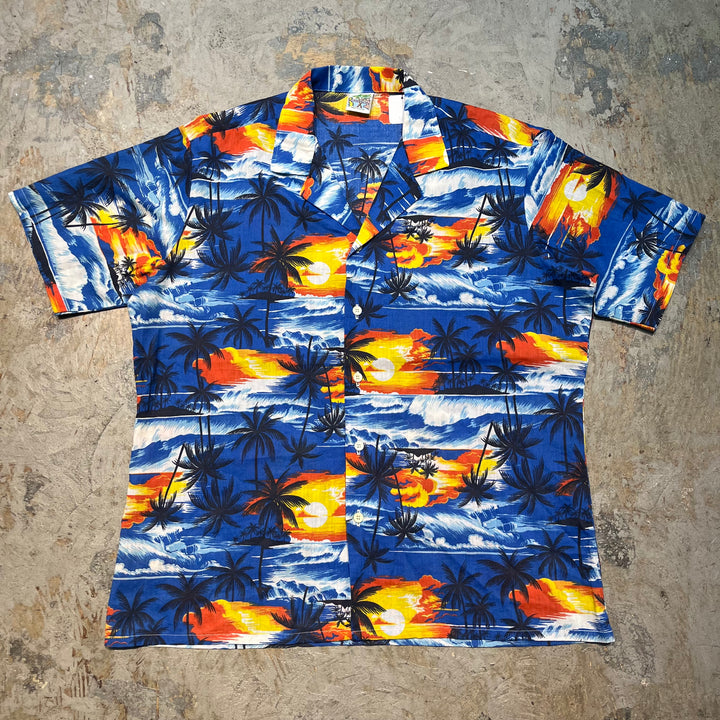 古着 USA製 / USAVINTAGE / 半袖シャツ/ アロハシャツ/ 開襟/ サイズL