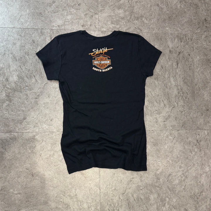 古着 USA製 Harley-Davidson ハーレーダビッドソン プリントTシャツ レディース Y2K サイズL