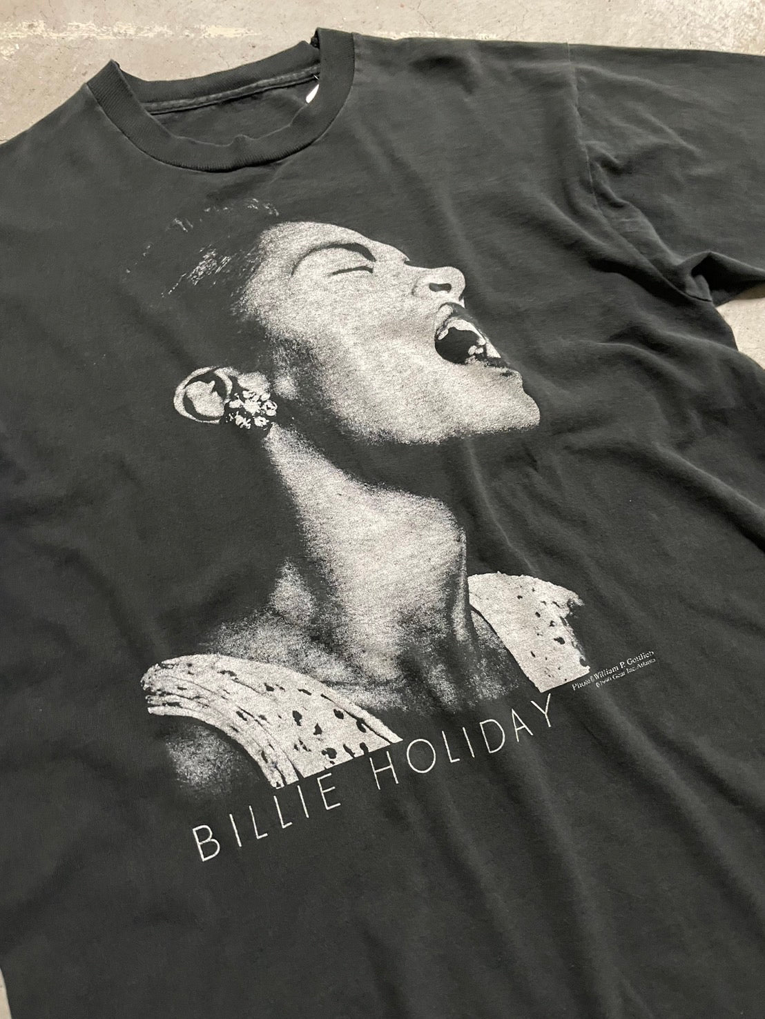 サイズ最高 90s ビリーホリデイ ジャズTシャツ シングルステッチ L MA76 古着 90s ビリーホリデイ/ジャズシンガー/ヴィンテージ シングル