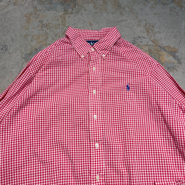 #4336 Ralph Lauren/ラルフローレン L/S B.D Shirts/ボタンダウンシャツ/CUSTOM FIT/ギンガムチェック/サイズXXL