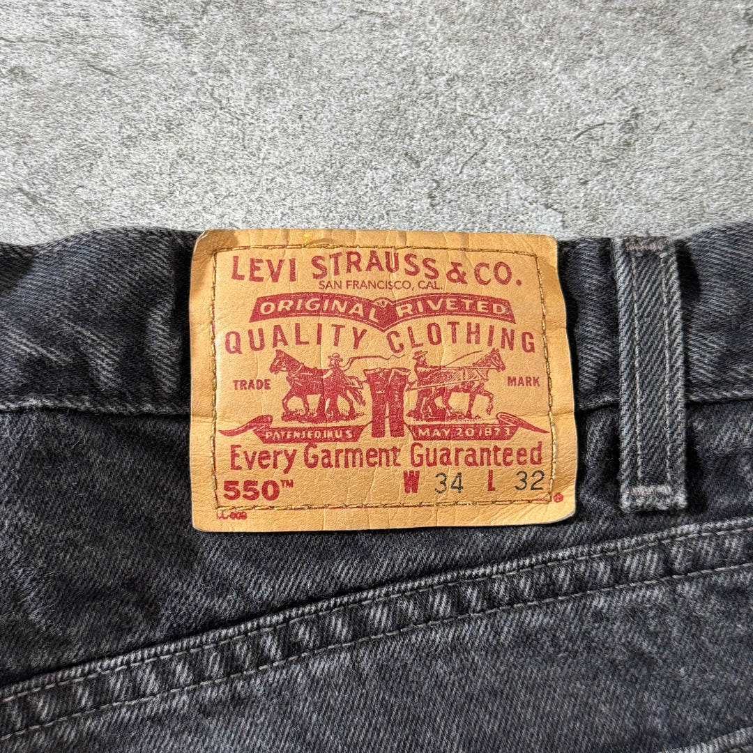 古着 Levi's 00s リーバイス ブラックデニムパンツ 505 実寸サイズ32×31