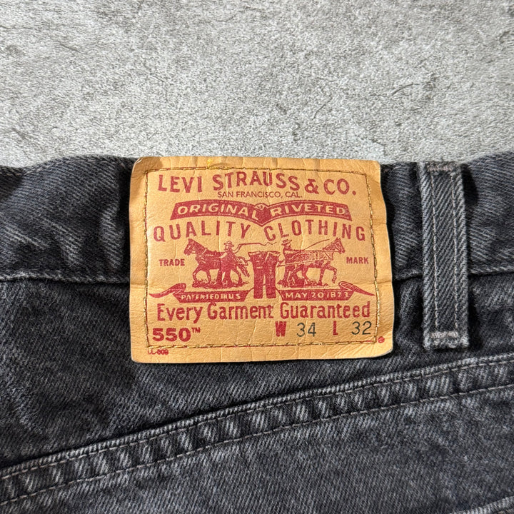 古着 Levi's 00s リーバイス ブラックデニムパンツ 505 実寸サイズ32×31