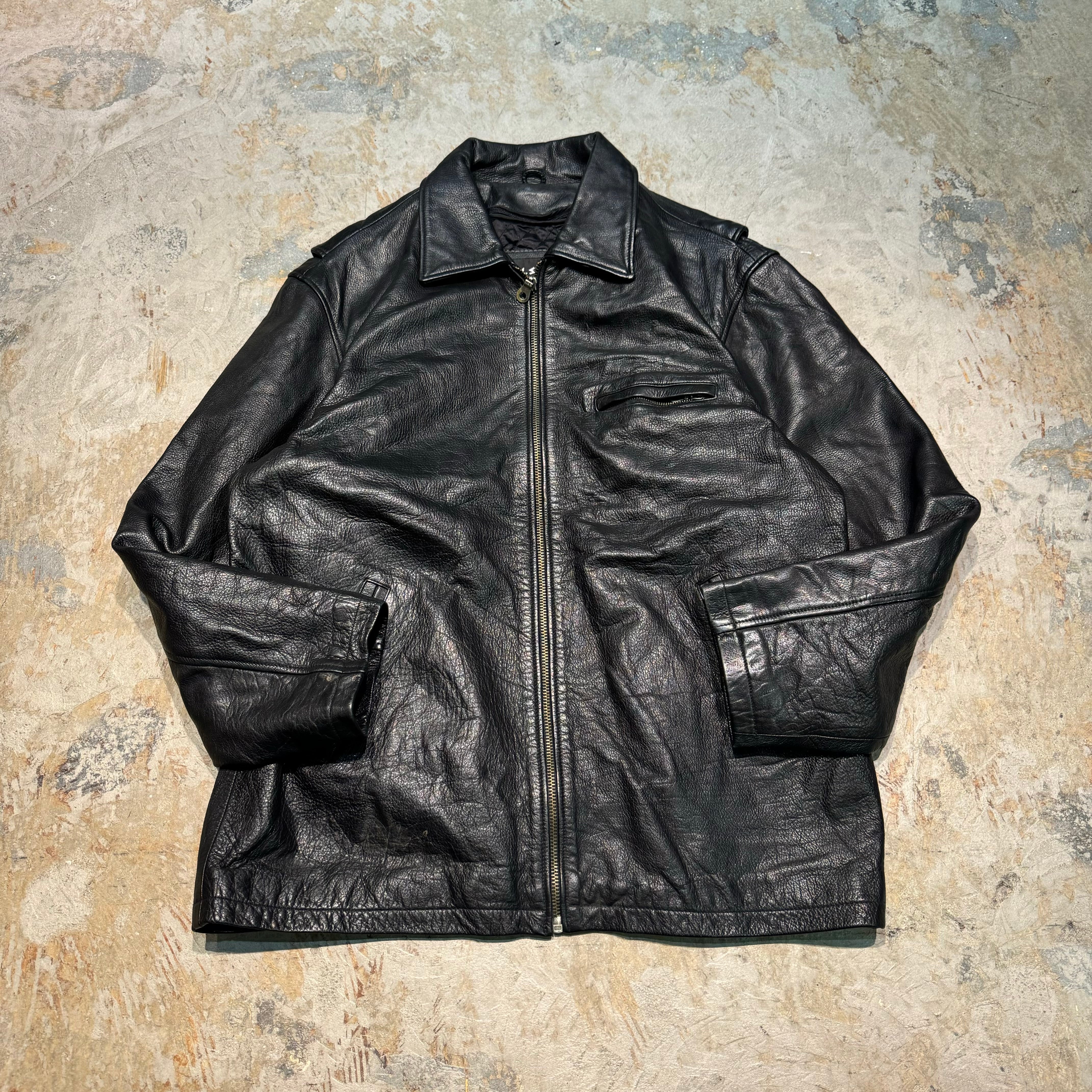 古着 WILSONS LEATHER/ ウィルソンレザー/ ジップアップレザー