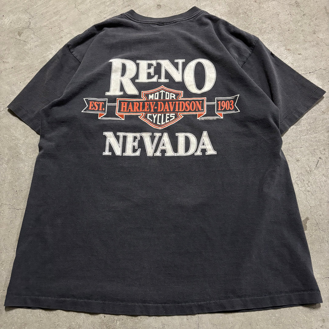 古着 USA製 90's Harley-Davidson/ハーレーダビッドソン/ プリントTシャツ/ サイズL