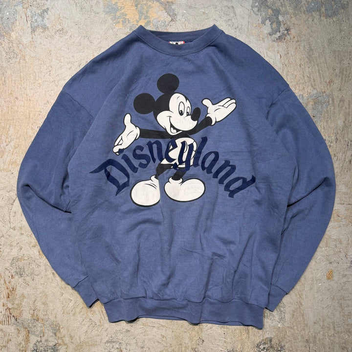 古着USA製 90's Disney/ ディズニー/クルーネックスウェット/ Disney land/ サイズXL相当