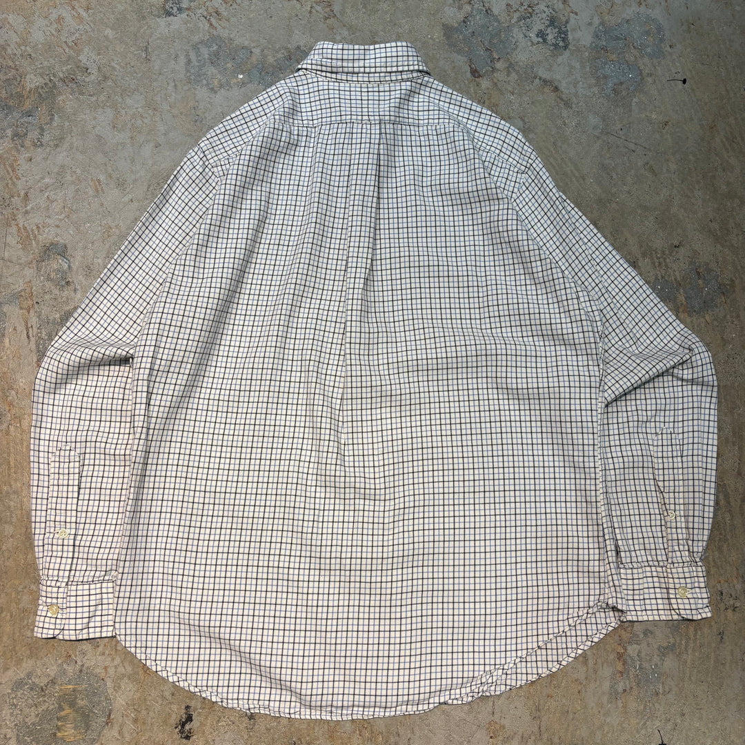 古着 90's POLO by Ralph Lauren/ ラルフ ローレン/ ボタンダウン長袖シャツ/ チェック柄/ サイズM