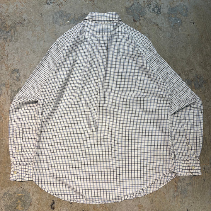 古着 90's POLO by Ralph Lauren/ ラルフ ローレン/ ボタンダウン長袖シャツ/ チェック柄/ サイズM