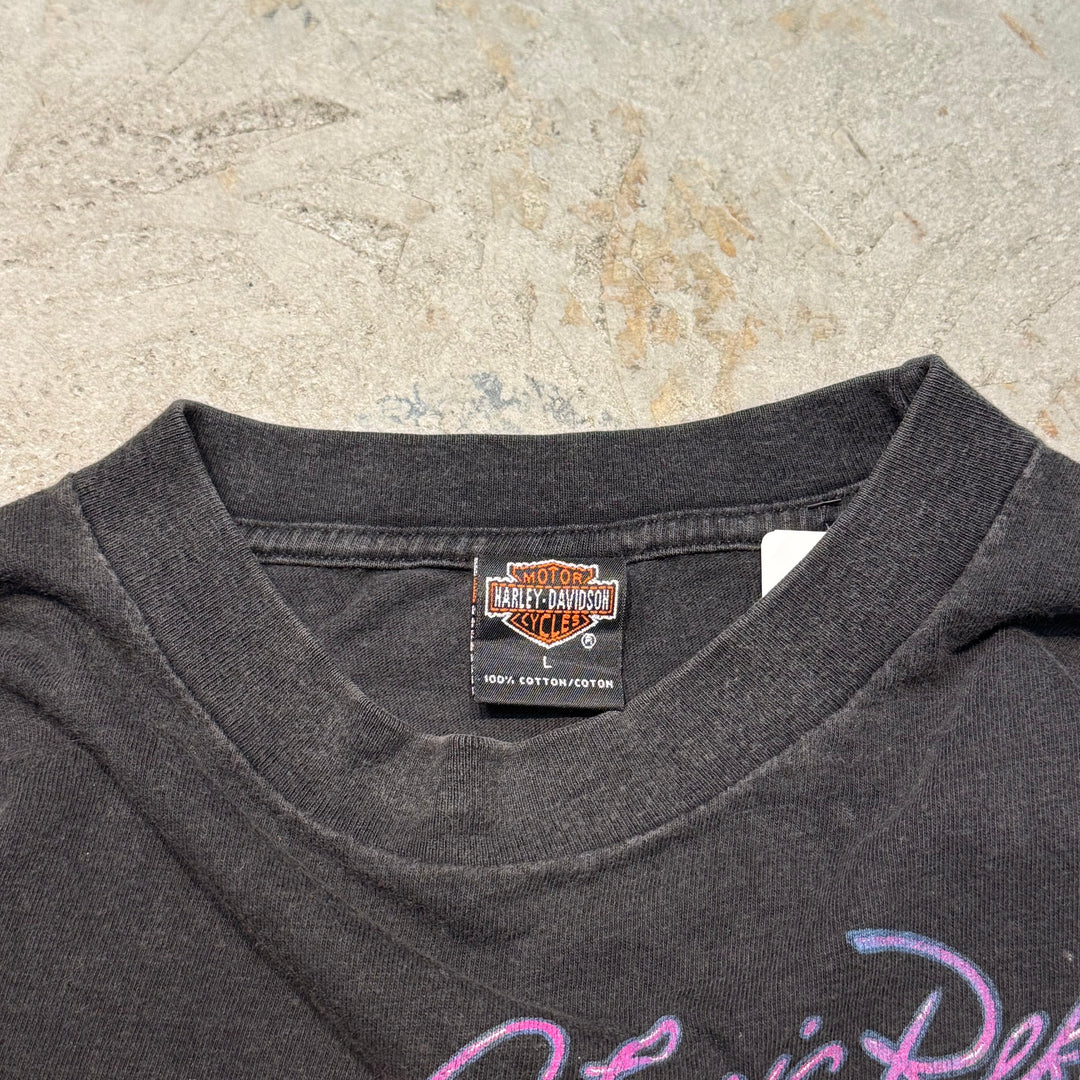 古着 USA製 99's Harley-Davidson/ハーレーダビッドソン/ プリントTシャツ/ シングルステッチ/ サイズL