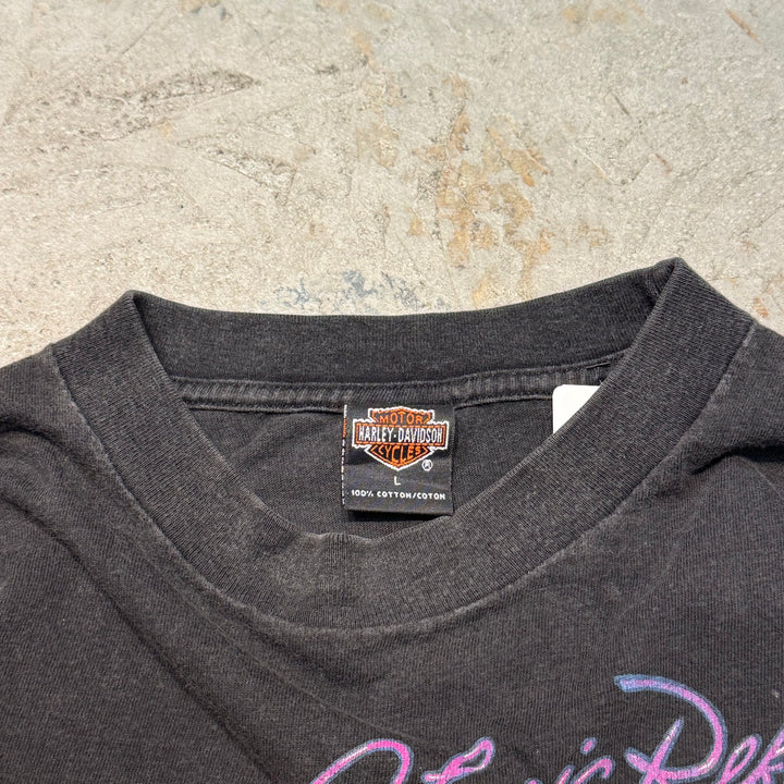 古着 USA製 99's Harley-Davidson/ハーレーダビッドソン/ プリントTシャツ/ シングルステッチ/ サイズL