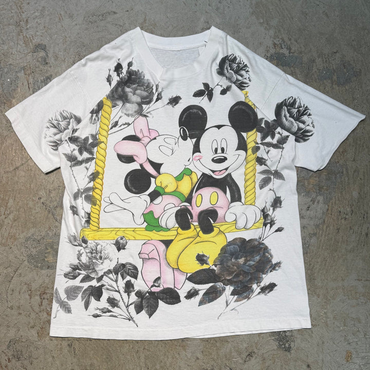 古着 80's USAVINTAGE/ ミッキーマウス&ミニーマウス/ プリントTシャツ/ シングルステッチ/ サイズXL相当
