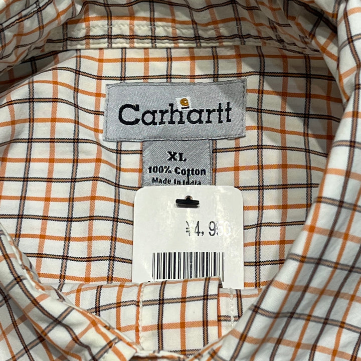 #4369 古着 Carhartt/カーハート/Long Sleeve Button Down Shirt/長袖ボタンダウンシャツ/チェック柄/サイズXL