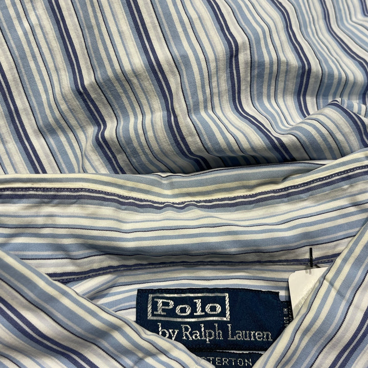 #4390 古着 Ralph Lauren/ラルフローレン/Long Sleeve Shirt/長袖シャツ/Stripe/ストライプ/WESTERTON/サイズXXL