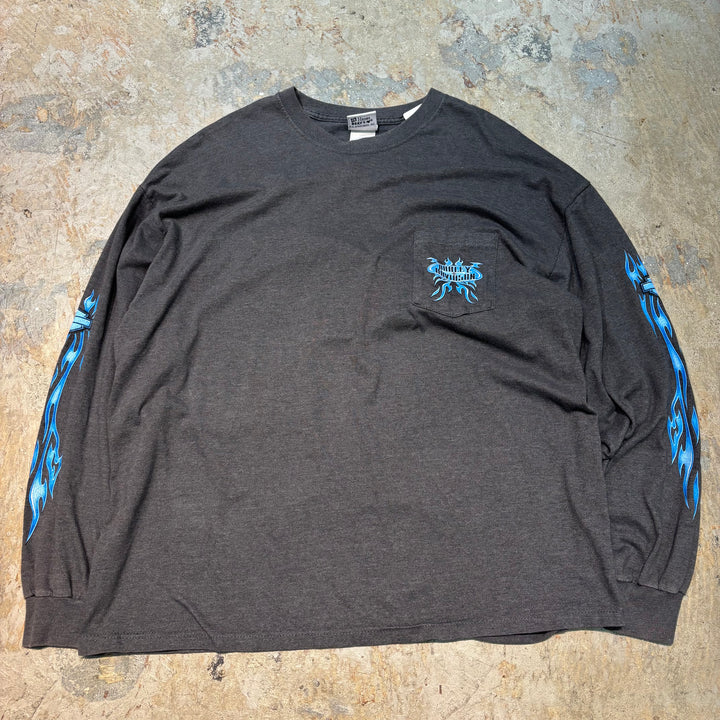 古着 USA製 Harley-Davidson/ハーレーダビッドソン/ プリントロングスリーブTシャツ/ サイズXXL