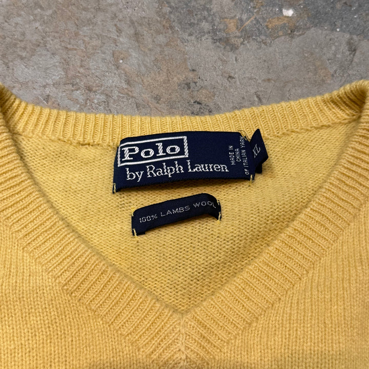 古着 POLO by Ralph Lauren/ ポロ バイ ラルフローレン/  クルーネックニットセーター/Vネック/ サイズXL