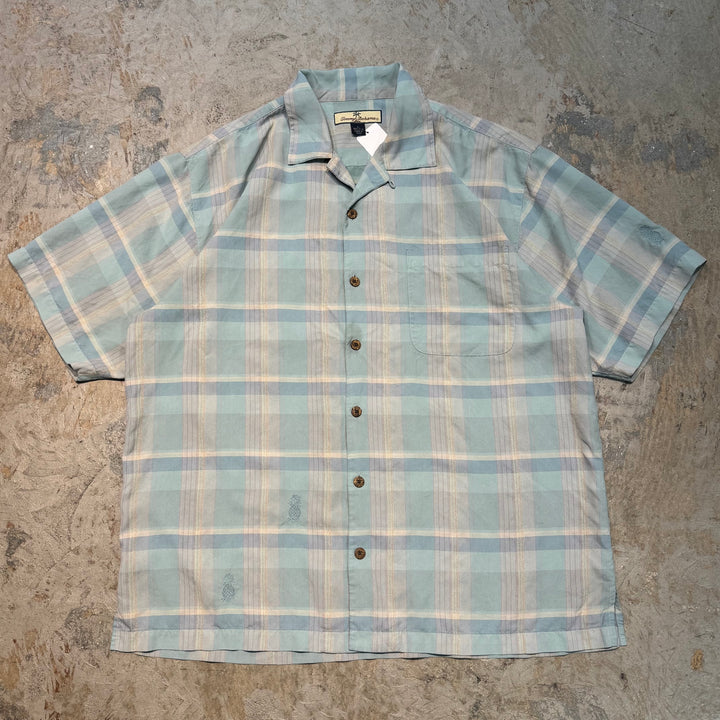古着 TOMMY BAHAMA/トミーバハマ/半袖シャツ/開襟/シルク/サイズL