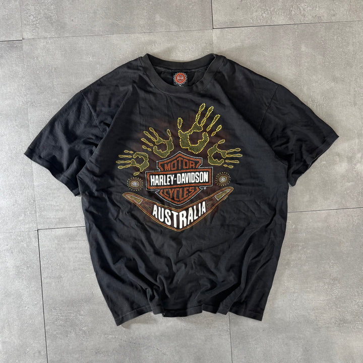 古着 90's Harley-Davidson ハーレーダビッドソン プリントTシャツ シングルステッチ サイズXL