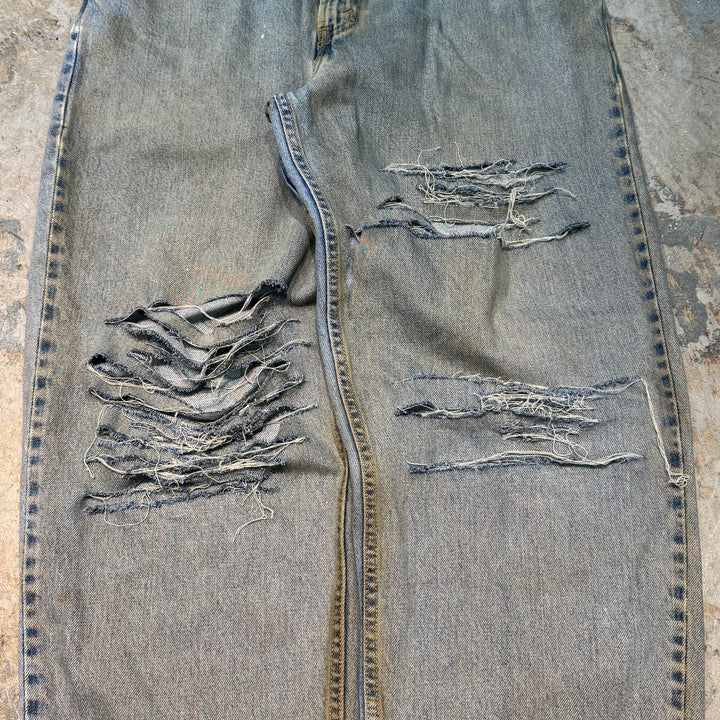 古着 Levis 560 Coffee Dye / コーヒー染 / Damage Denim /ダメージデニム/ 実寸35×31