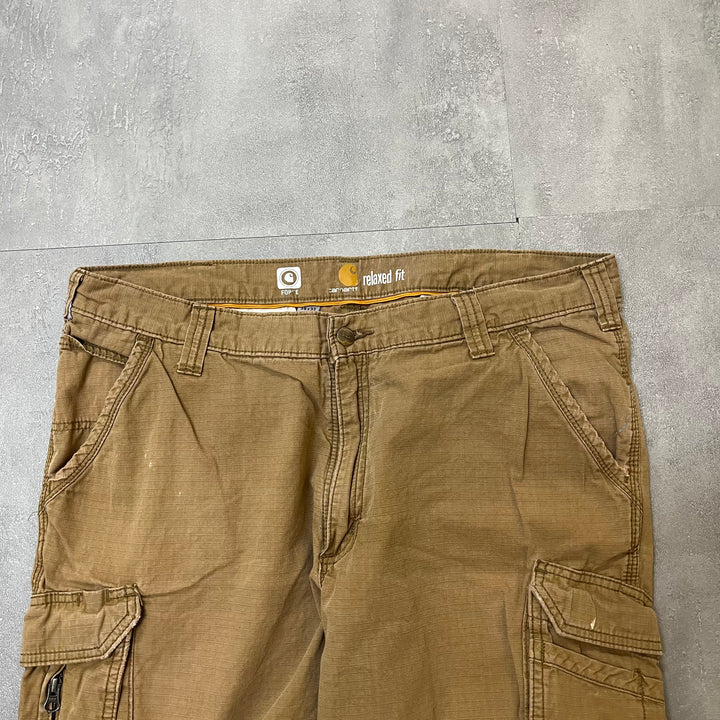 #1726 古着 Carhartt/カーハート Cargo Pants/カーゴパンツ/ relaxed fit / リップストップ / サイズ38×32