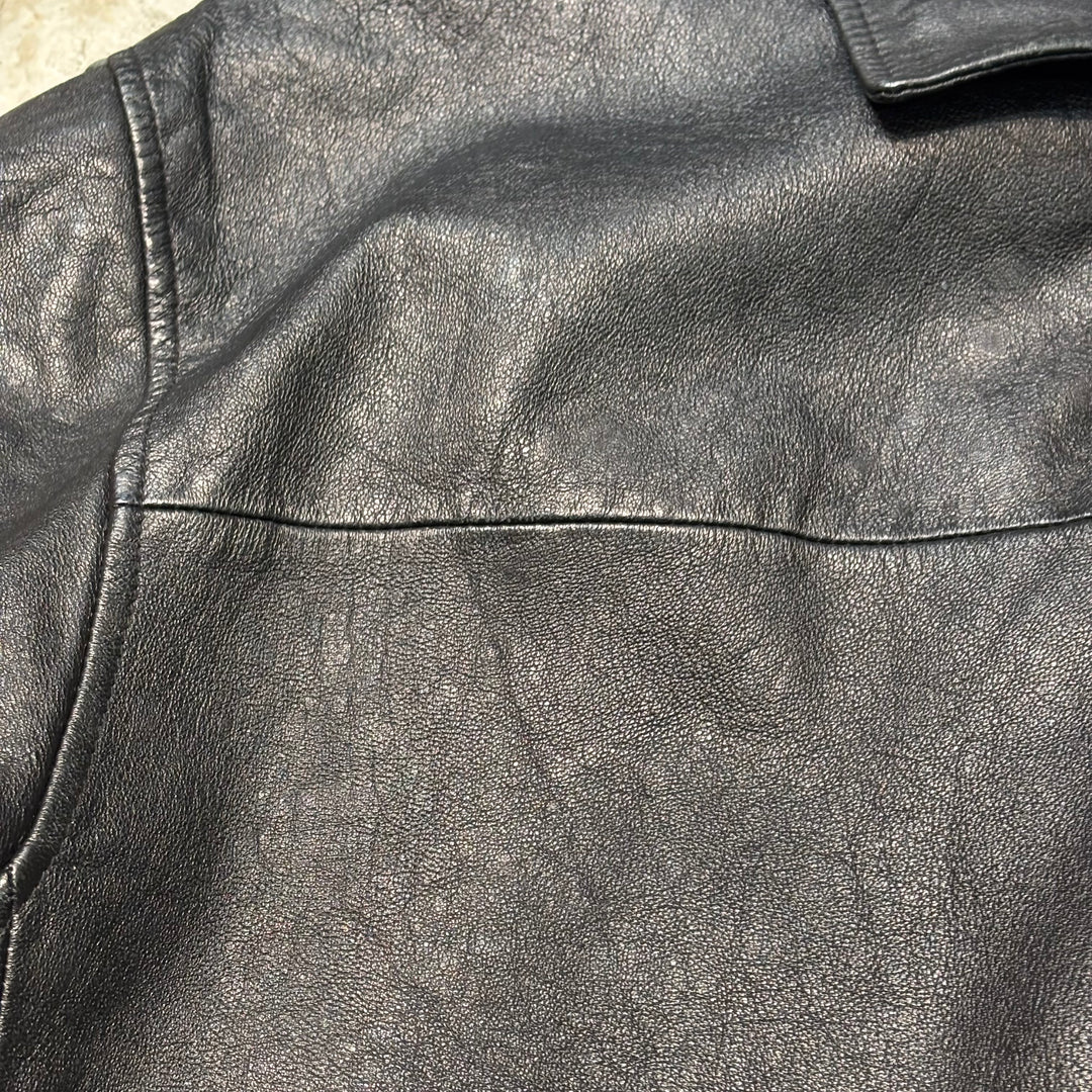 古着 WILSONS LEATHER/ ウィルソンズレザー/ 本革ジップアップレザージャケット/ 牛革/ サイズXL