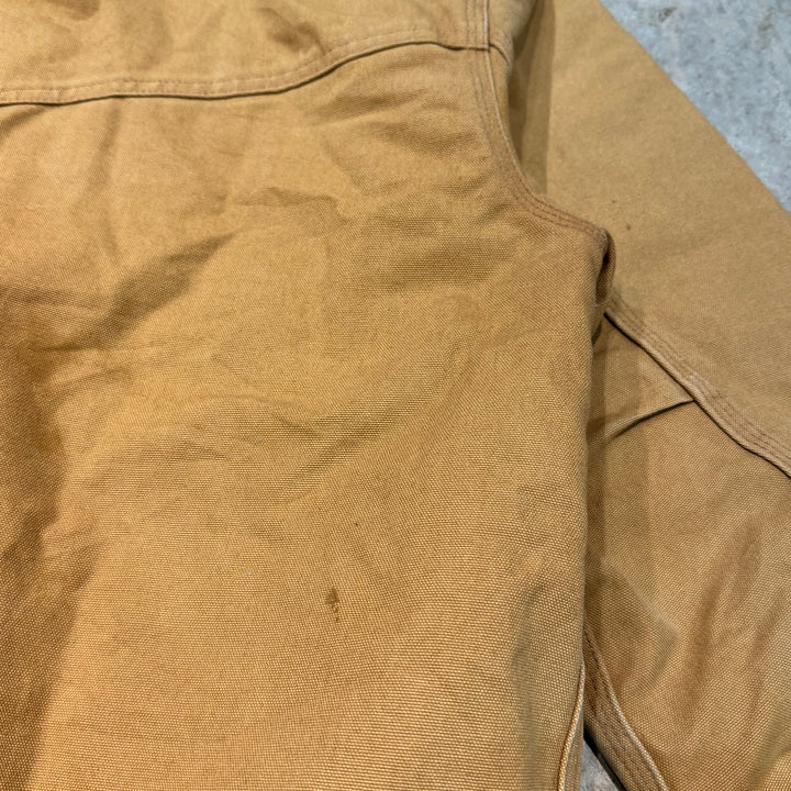 古着 Carhartt/ カーハート/ サンタフェジャケット/ ダック地/ 裏地キルティング/ 襟コーデュロイ/ サイズL相当