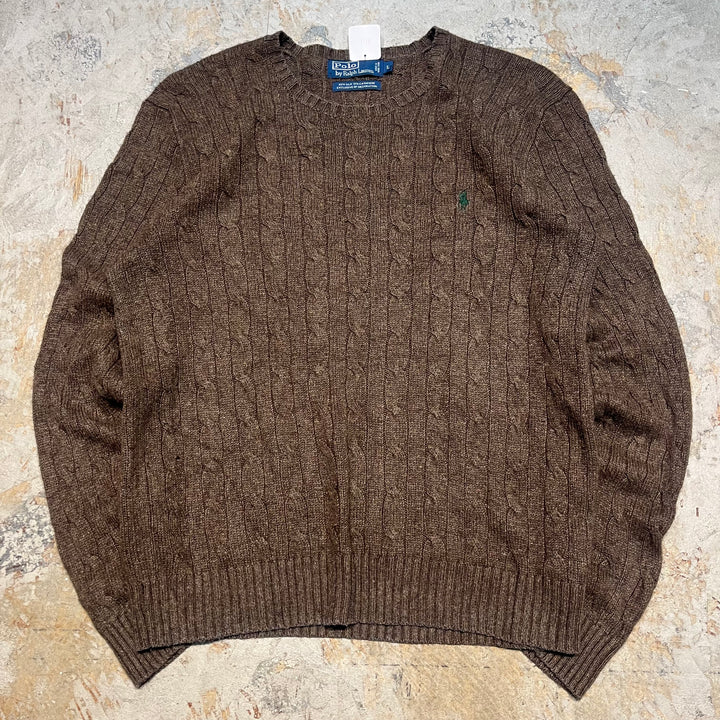 古着 POLO by Ralph Lauren/ ポロラルフローレン/  クルーネックニットセーター/ サイズL