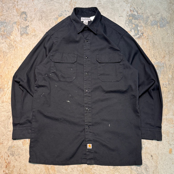 古着 carhartt/カーハート/ 長袖ワークシャツ/ 無地/ サイズM