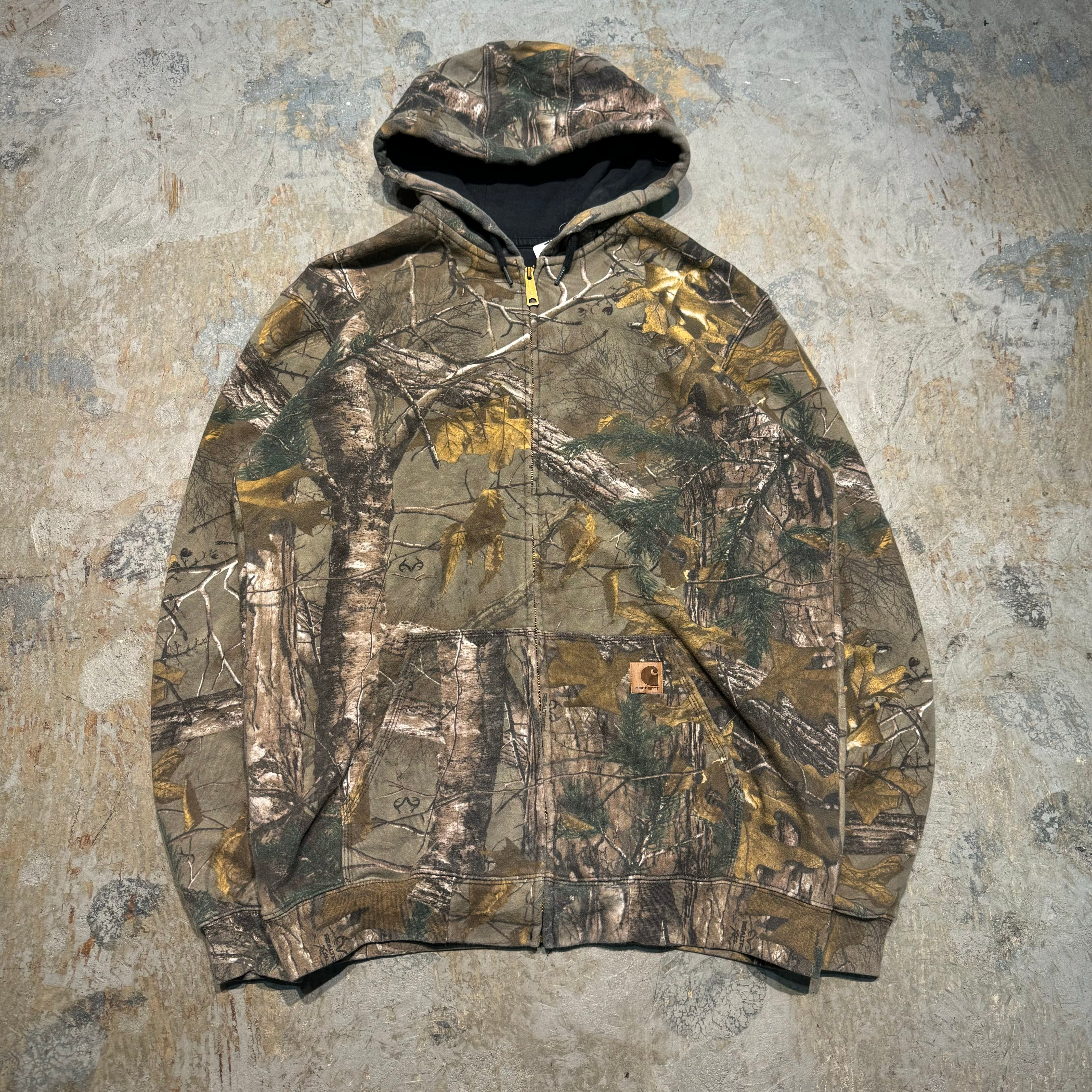 古着 carhartt/カーハート/リアルツリー柄/ジップパーカー/サイズL – MUJIN